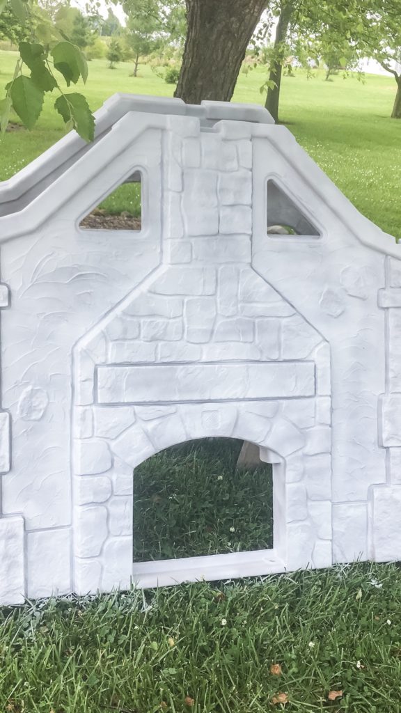 How to paint a plastic playhouse