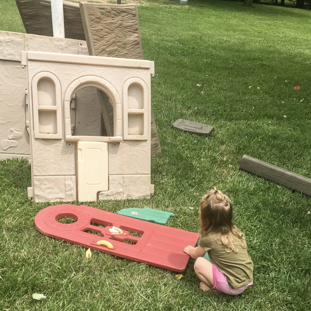 How to paint a plastic playhouse