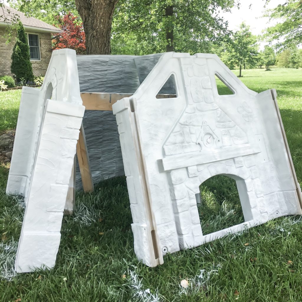 How to paint a plastic playhouse