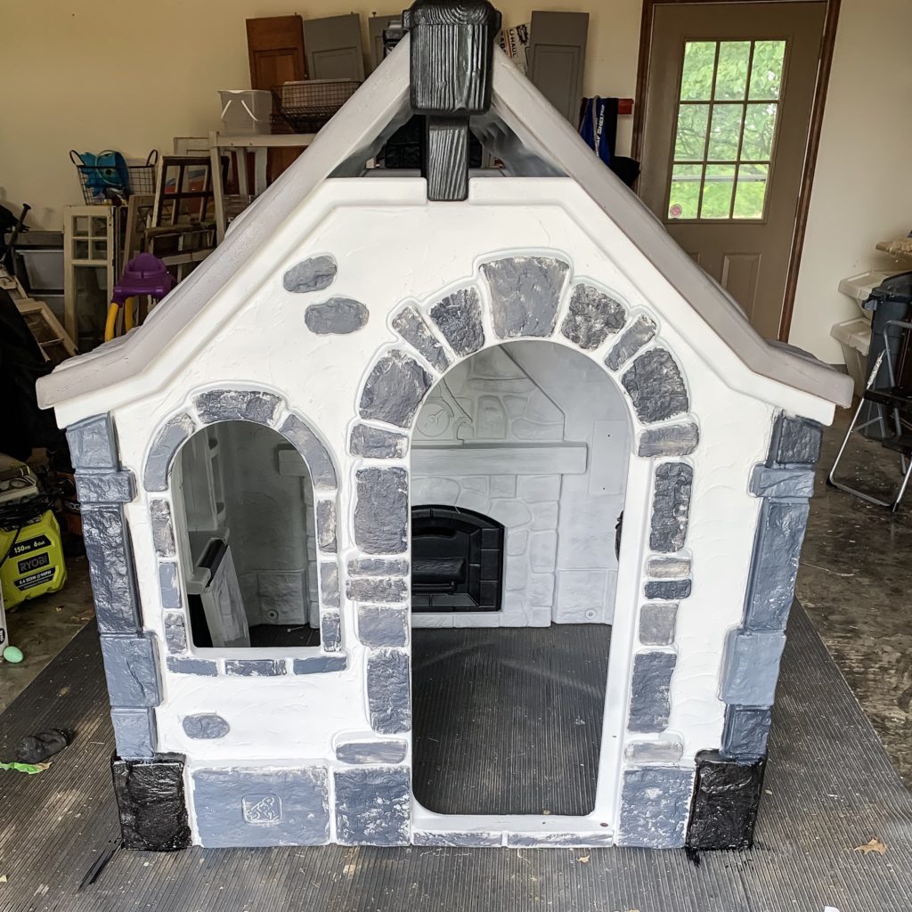 How to paint a plastic playhouse