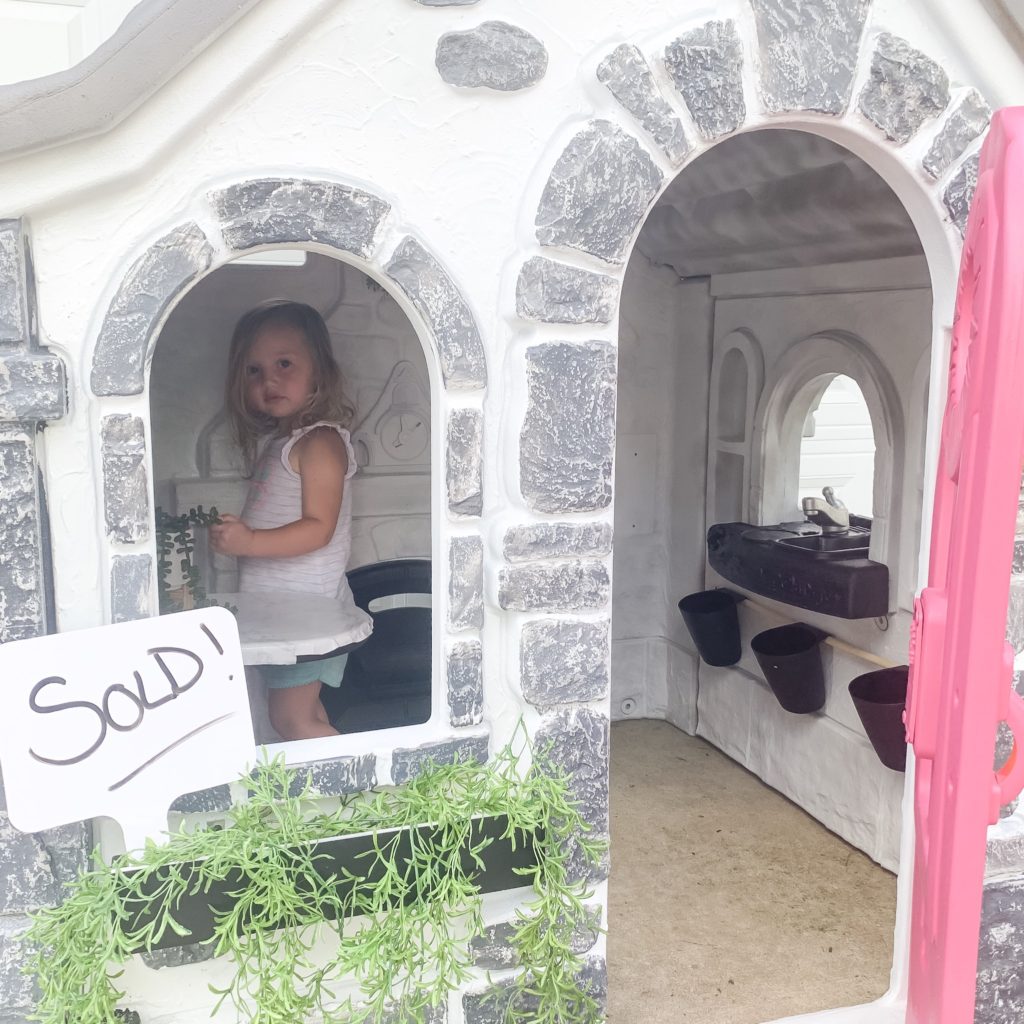 How to paint a plastic playhouse