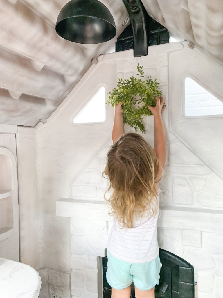 How to paint a plastic playhouse