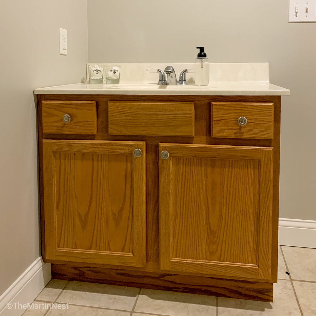 Golden Oak Bathroom Vanity 