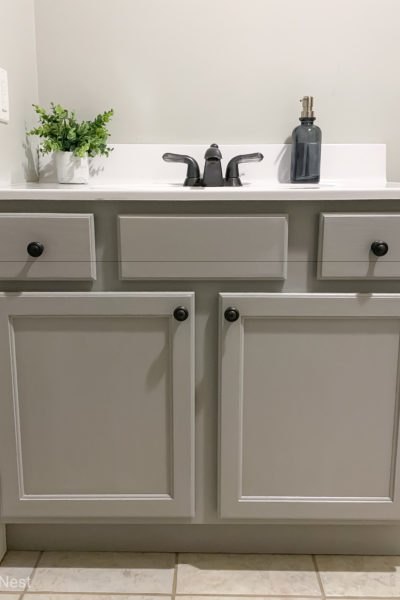 painted bathroom vanity