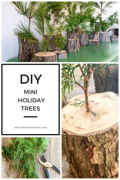 DIY mini holiday trees