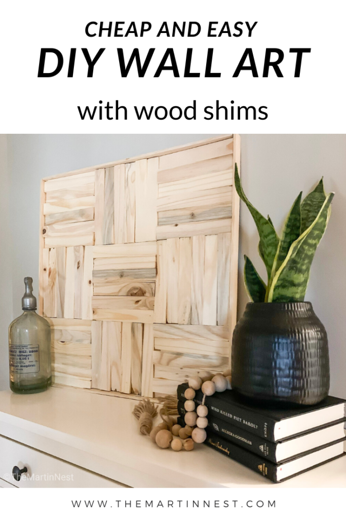 Cheap and Easy DIY Wood Shim Wall Art 