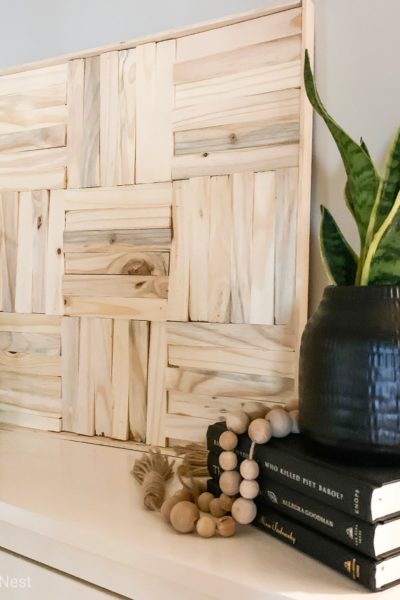 Cheap and Easy DIY Wood Shim Wall Art