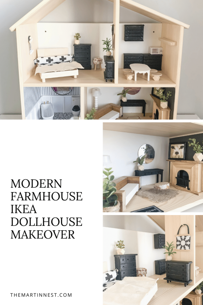 A DIY Ikea dollhouse makeover with DIY dollhouse furniture and IKEA dollhouse hacks.  