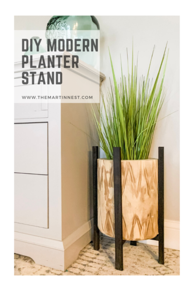 A DIY modern planter stand from scrap wood