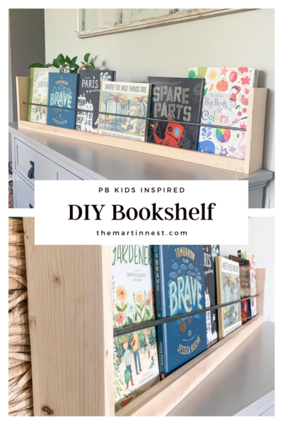 A DIY Dupe of the Pottery Barn Kids bookshelf. Create the look for less.