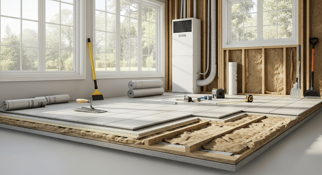 Add Flooring, Insulation, and HVAC