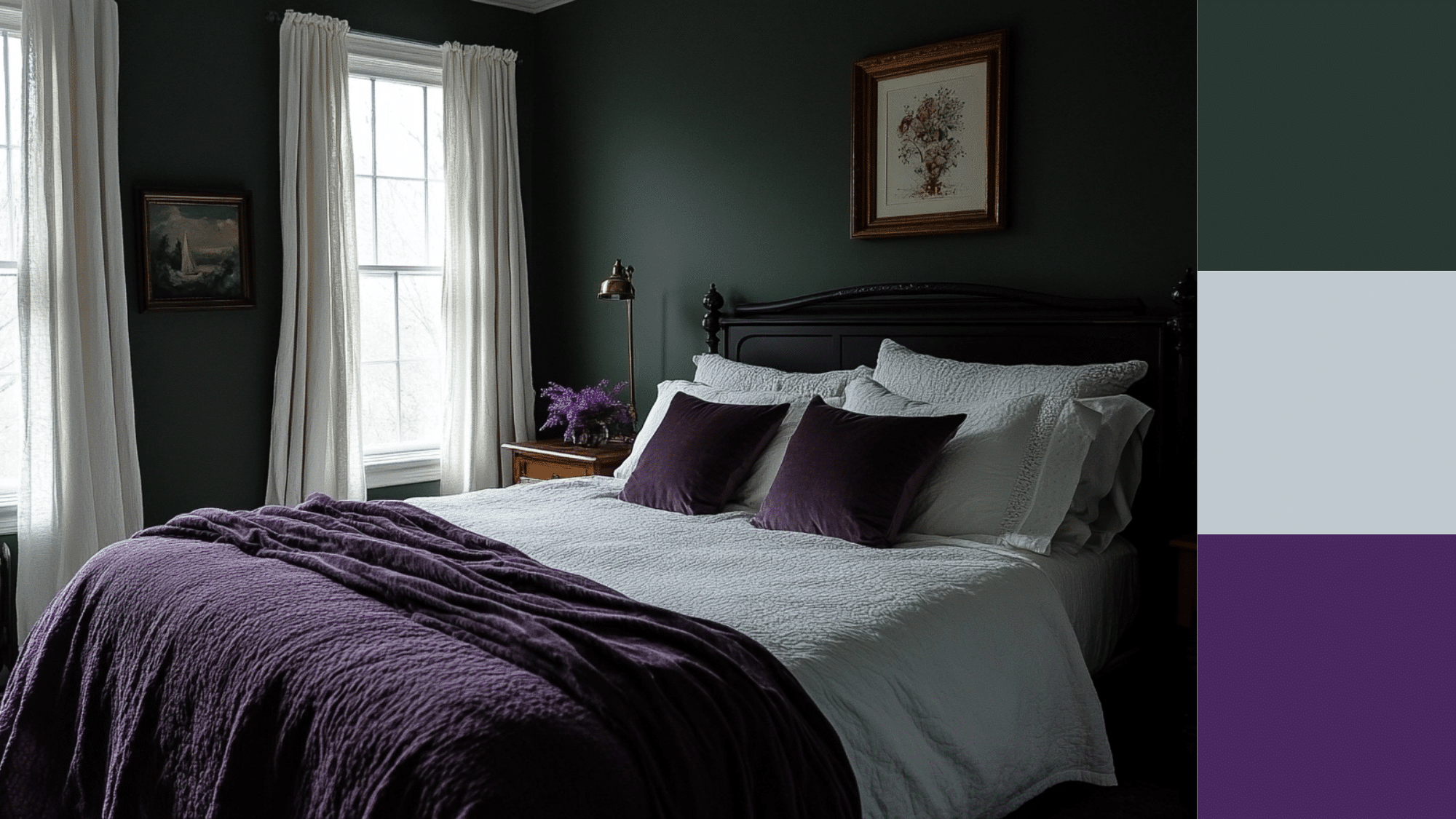 Dusty Sage + Lavender + Deep Charcoal