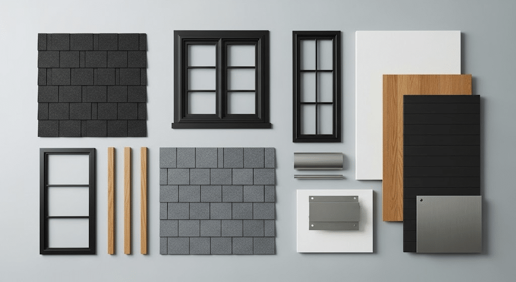 Modern Homes + Black or Mid-tone Gray Shingles