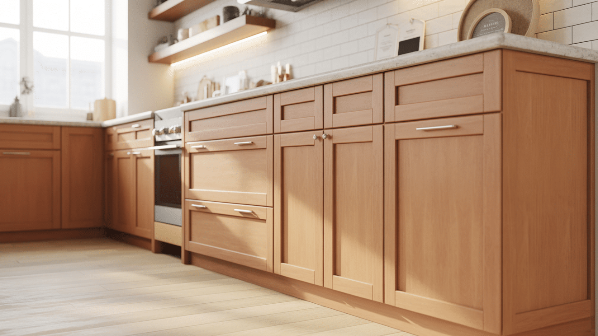 Shaker Style Beech Cabinets