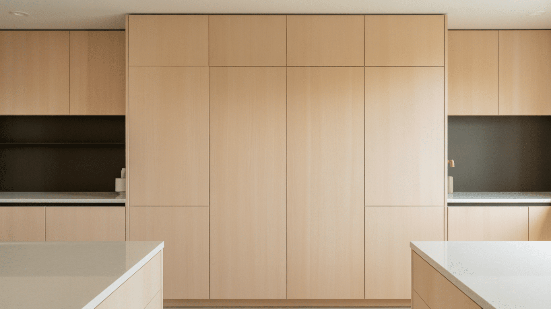 Slab (Flat-Panel) Beech Cabinets