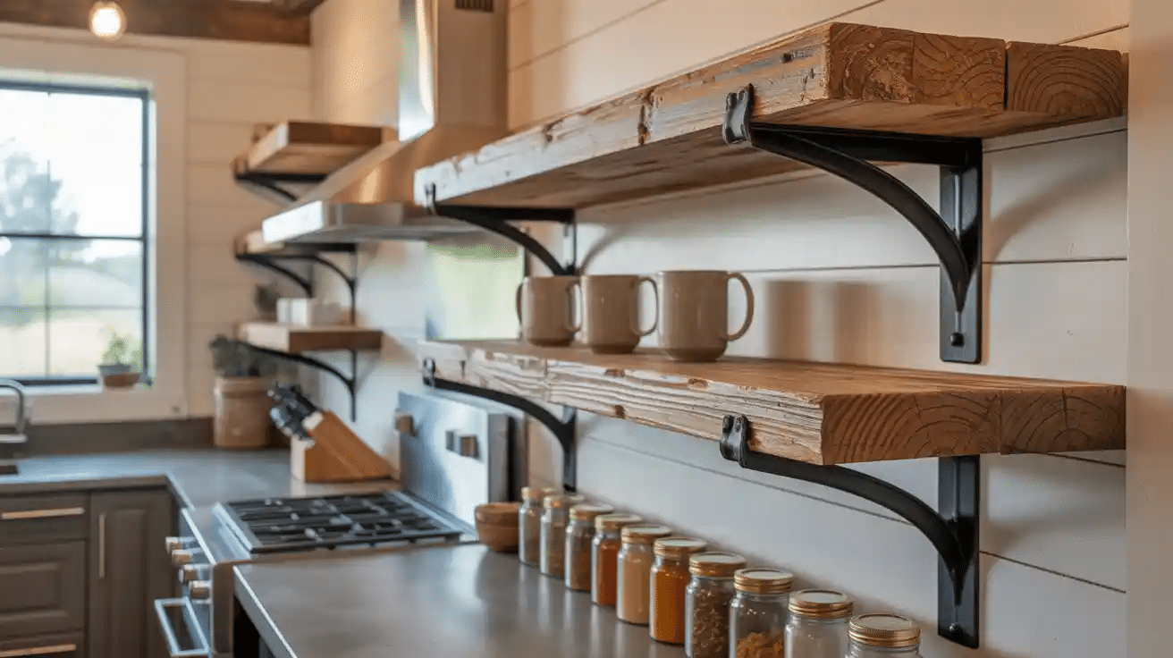 Floating Wooden Shelves