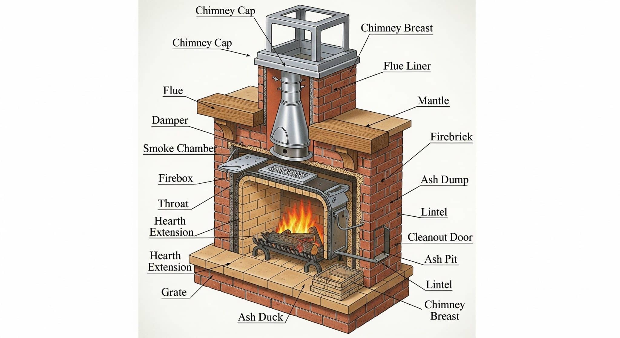 What are the Main Parts of a Fireplace?
