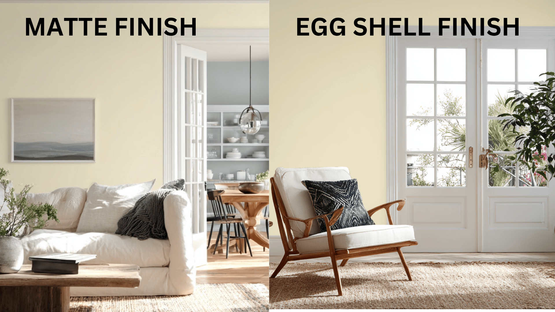 matte and egg shell