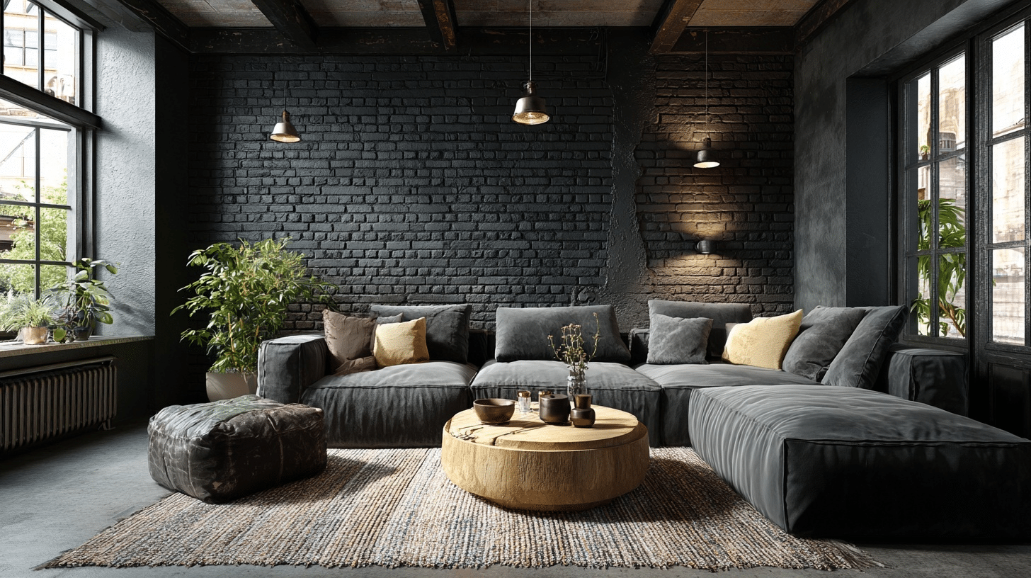 dark brick exposed