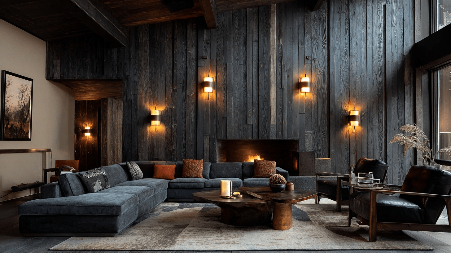 dark wood panels
