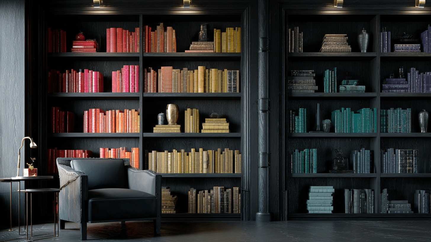 moody book display