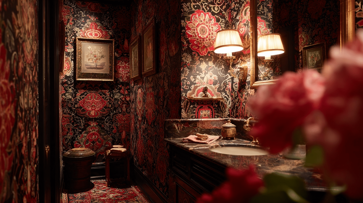 patterned wallpaper in small spaces