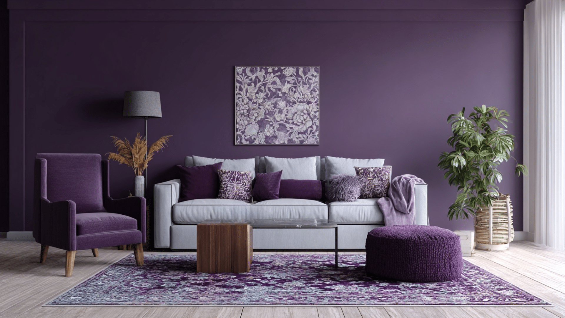 purple accents