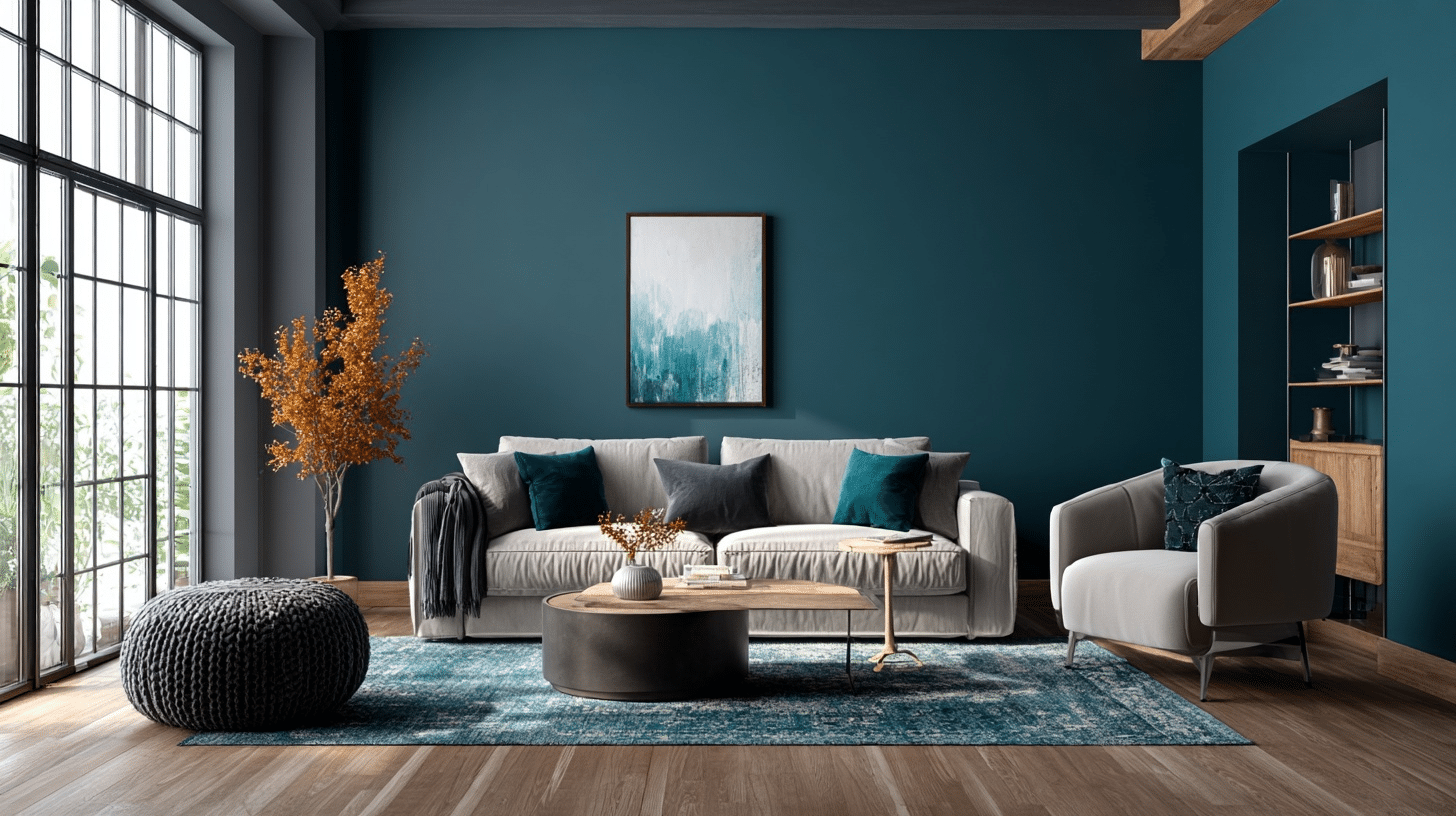 teal accents