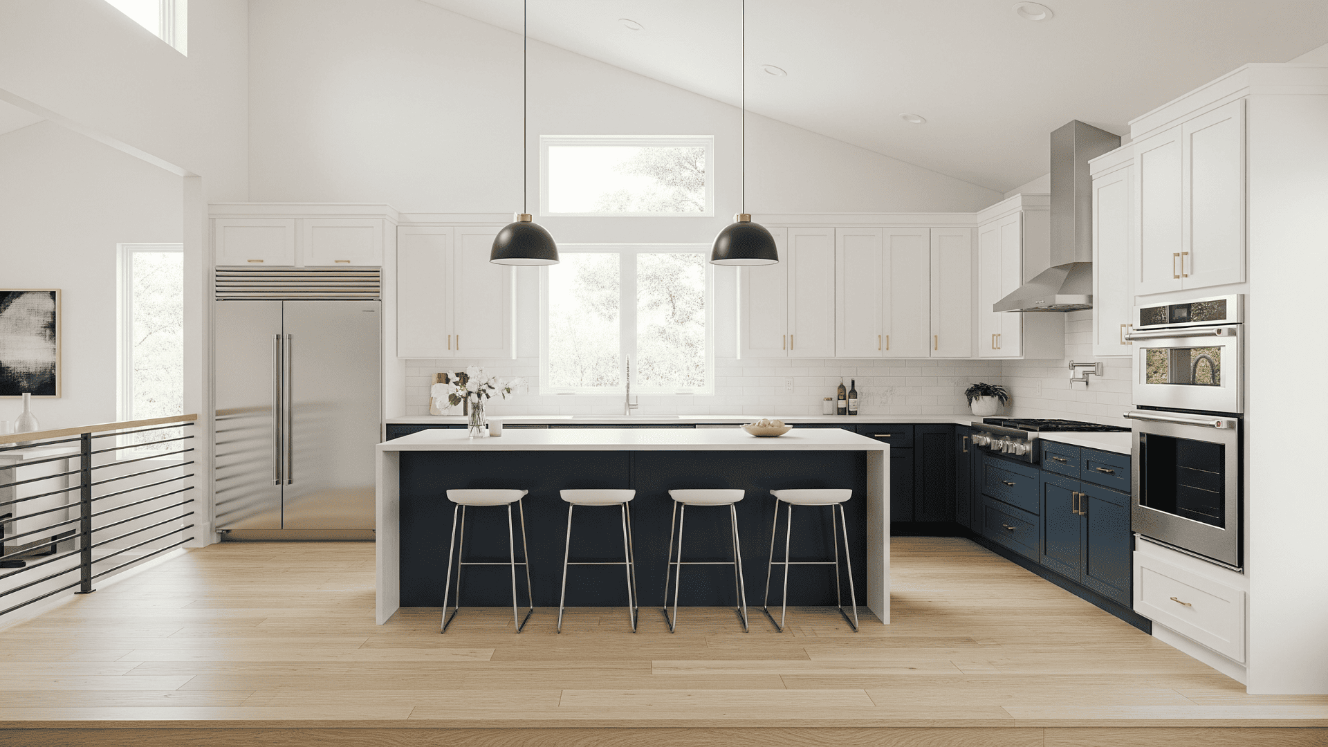 two tone cabinet design