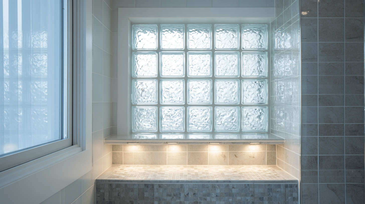 glass block accent