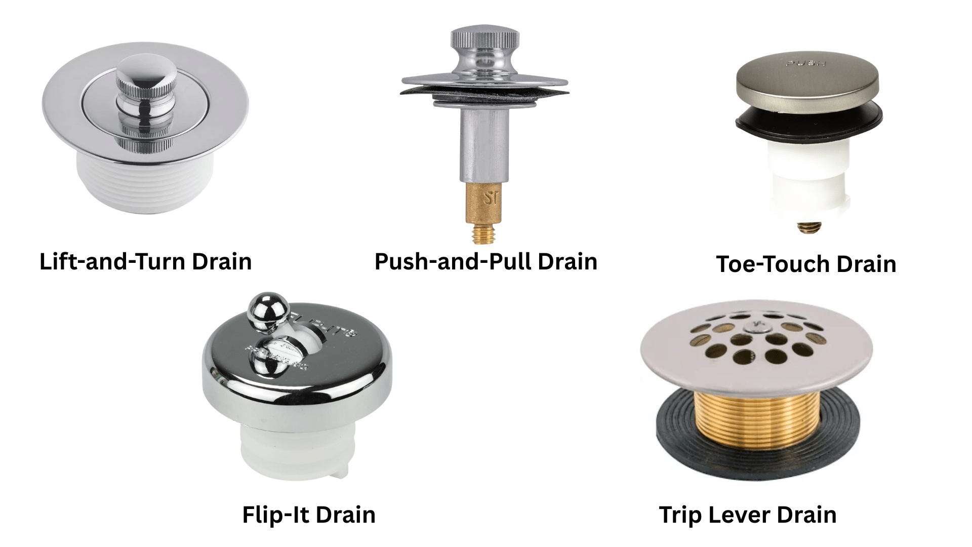 how to remove each drain type