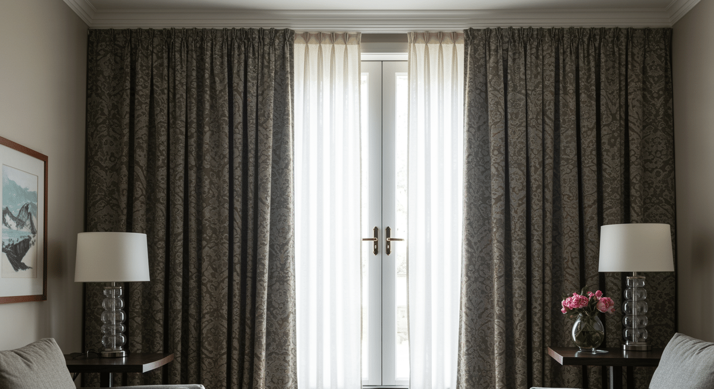 mount curtains high and wide