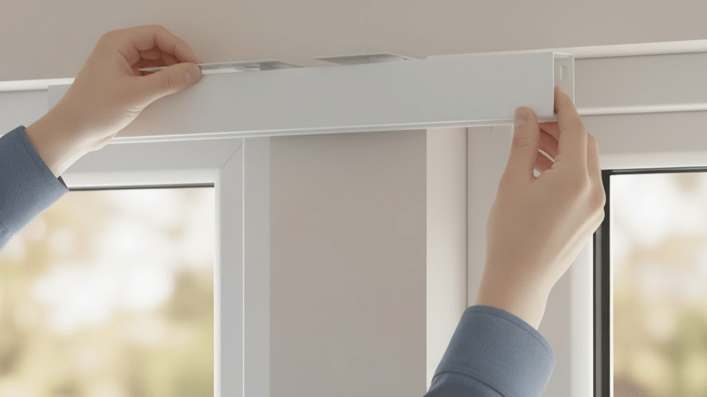 snap the headrail into place