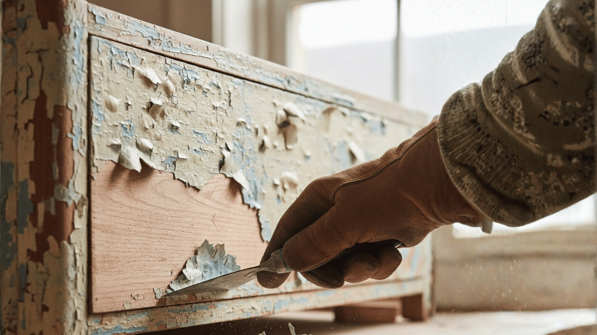 4 scraping paint manually