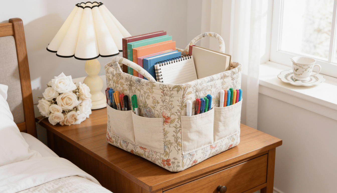 DIY Bedside Hanging Organizer