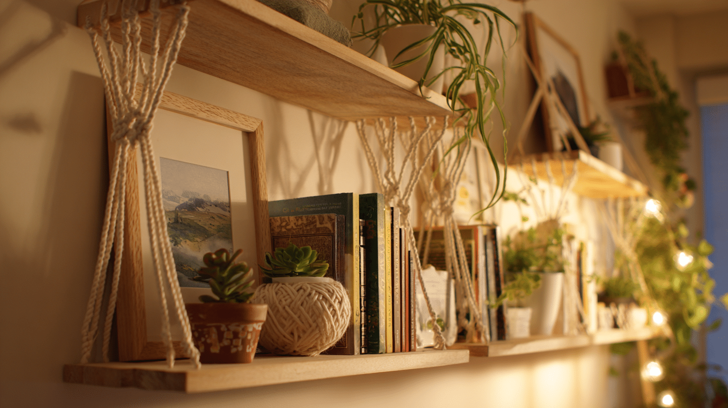 Floating Rope Shelves