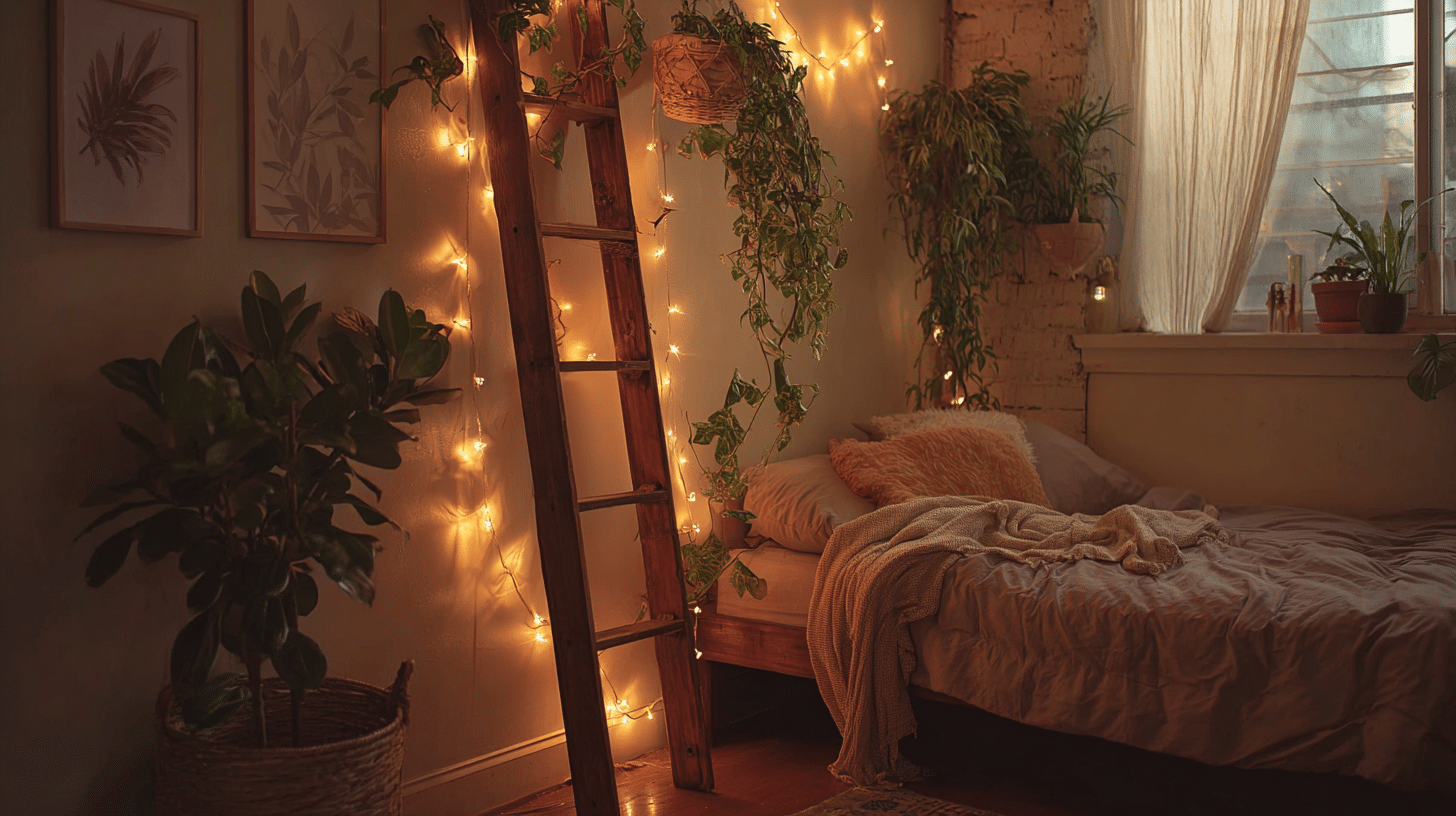 Upcycled Ladder Display