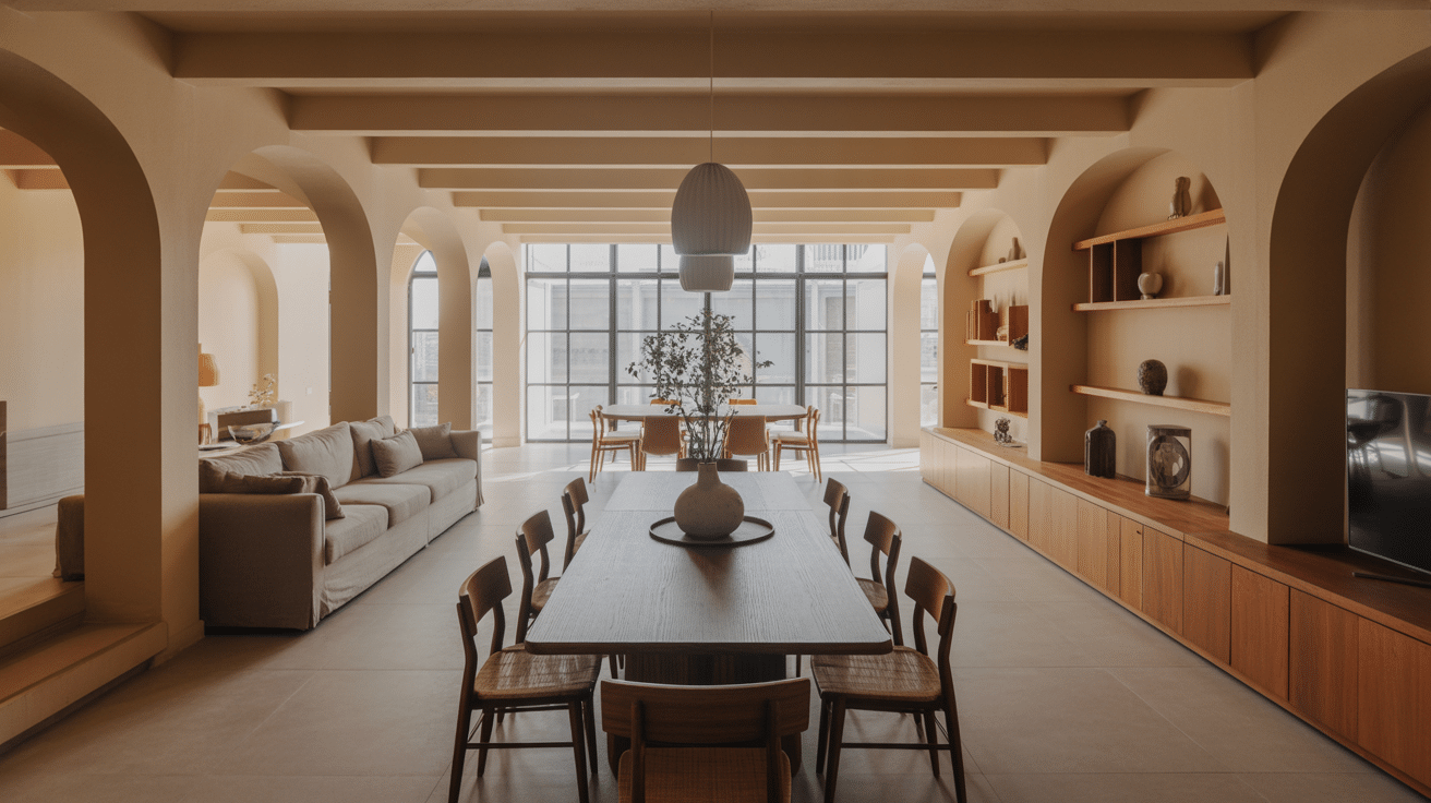 align furniture with architectural lines