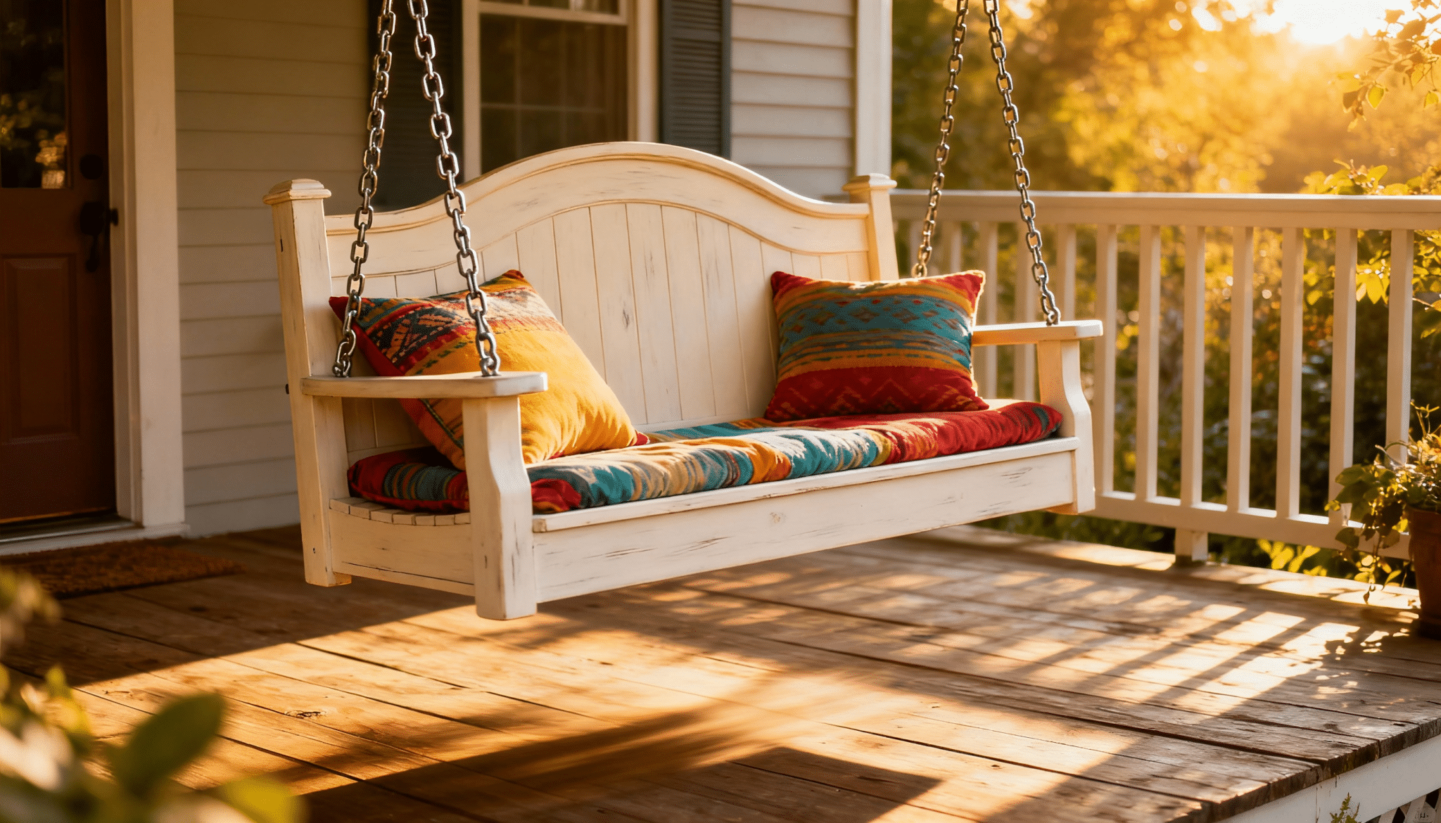 bed frame into porch swing