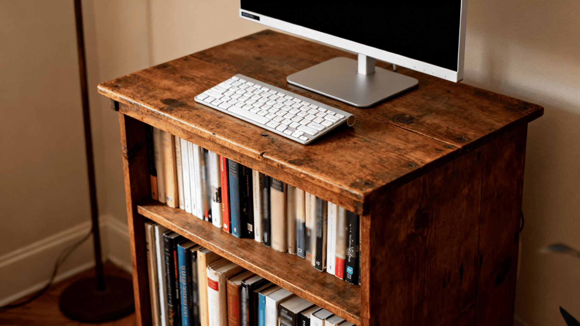 bookshelf conversion desk