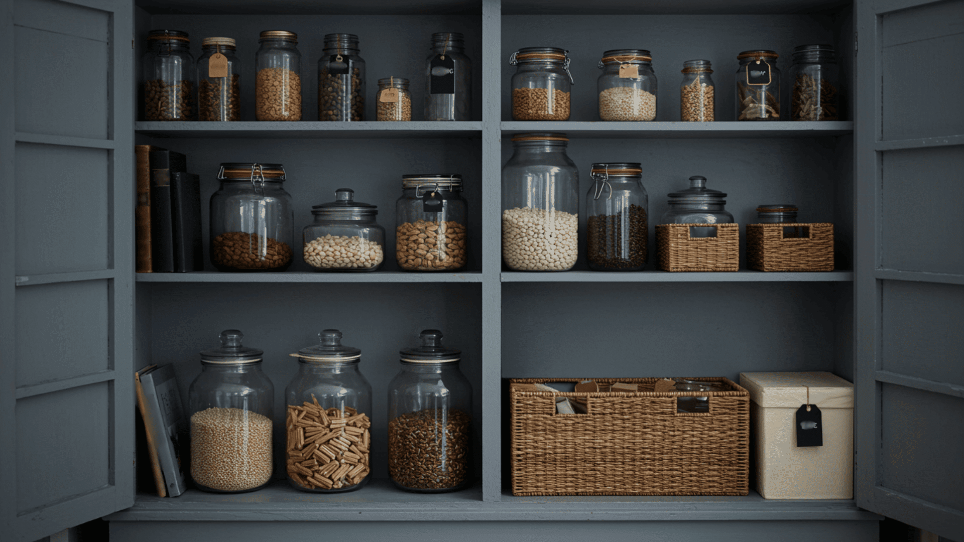bookshelf into kitchen pantry