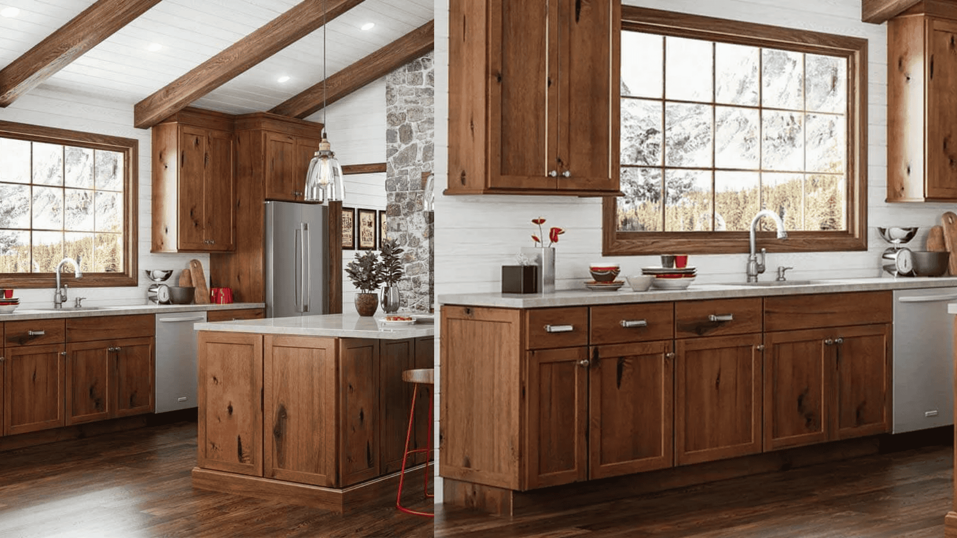 brown kitchen by cabinet select