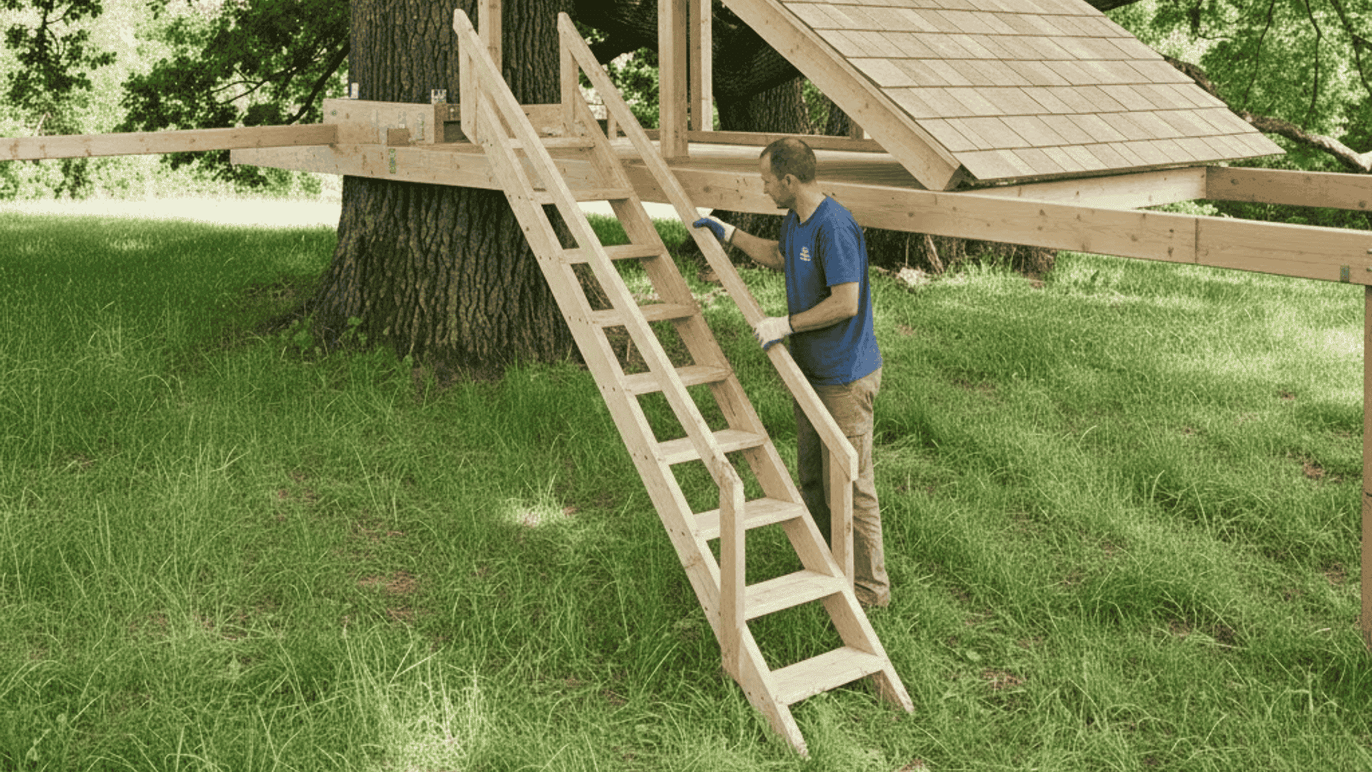 build the ladder or stairs