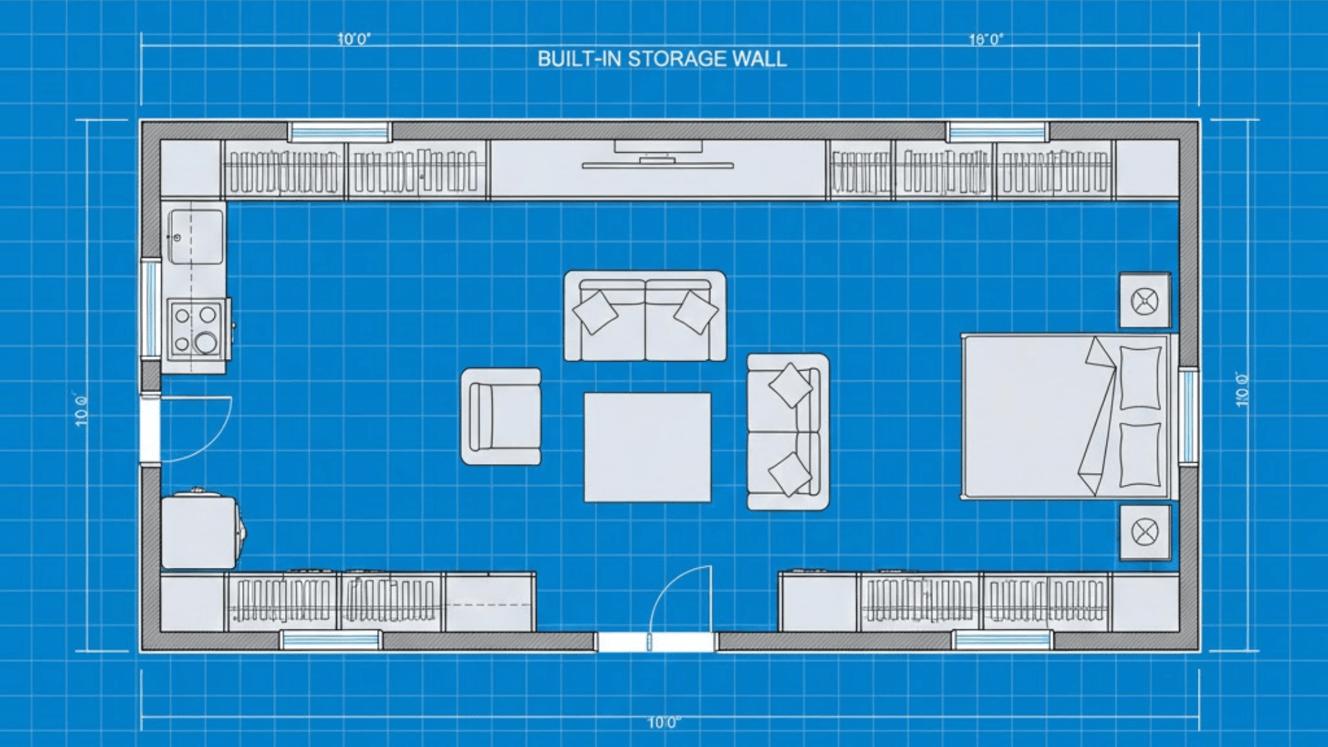 built in storage walls
