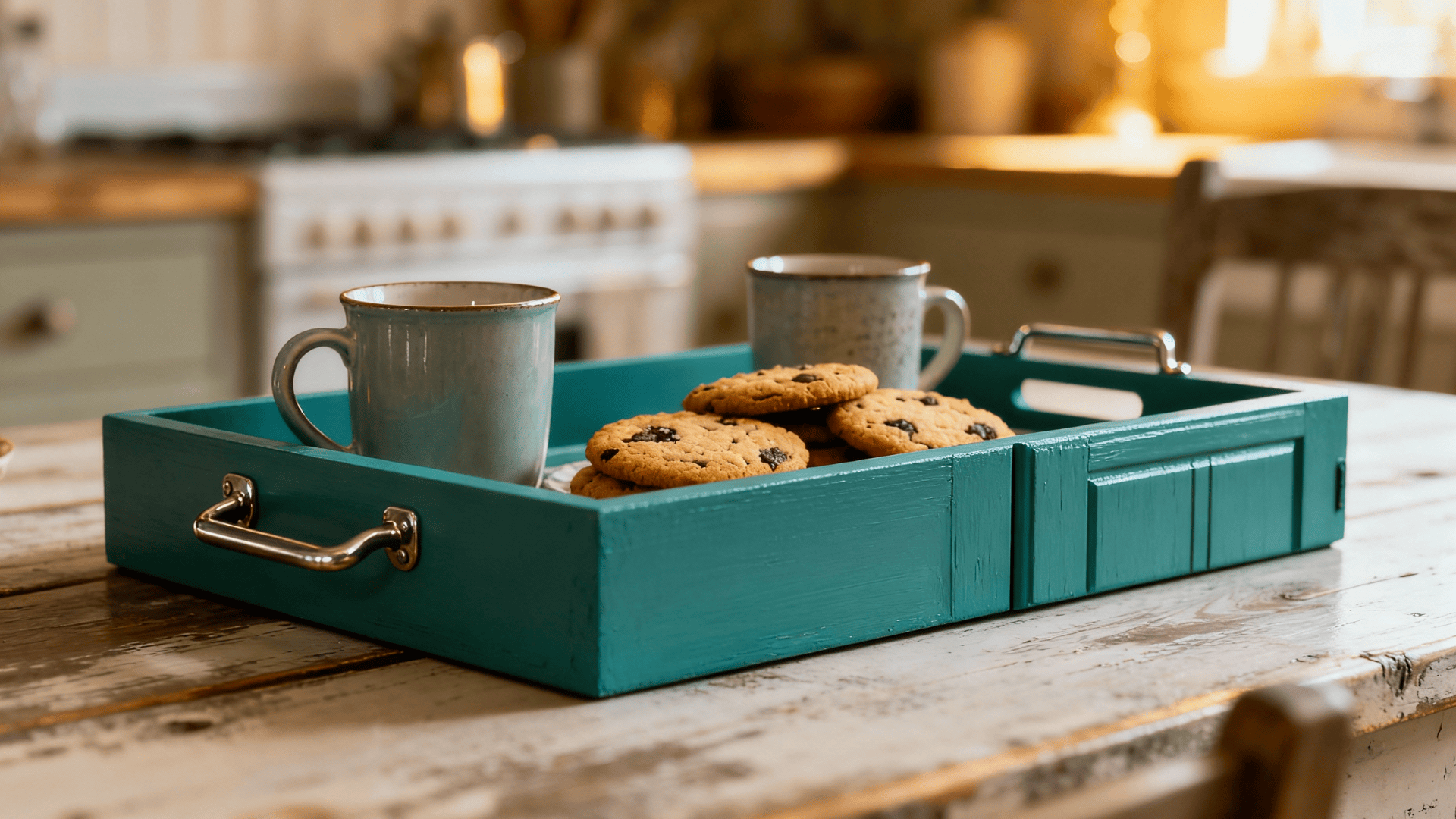 cabinet doors into serving tray