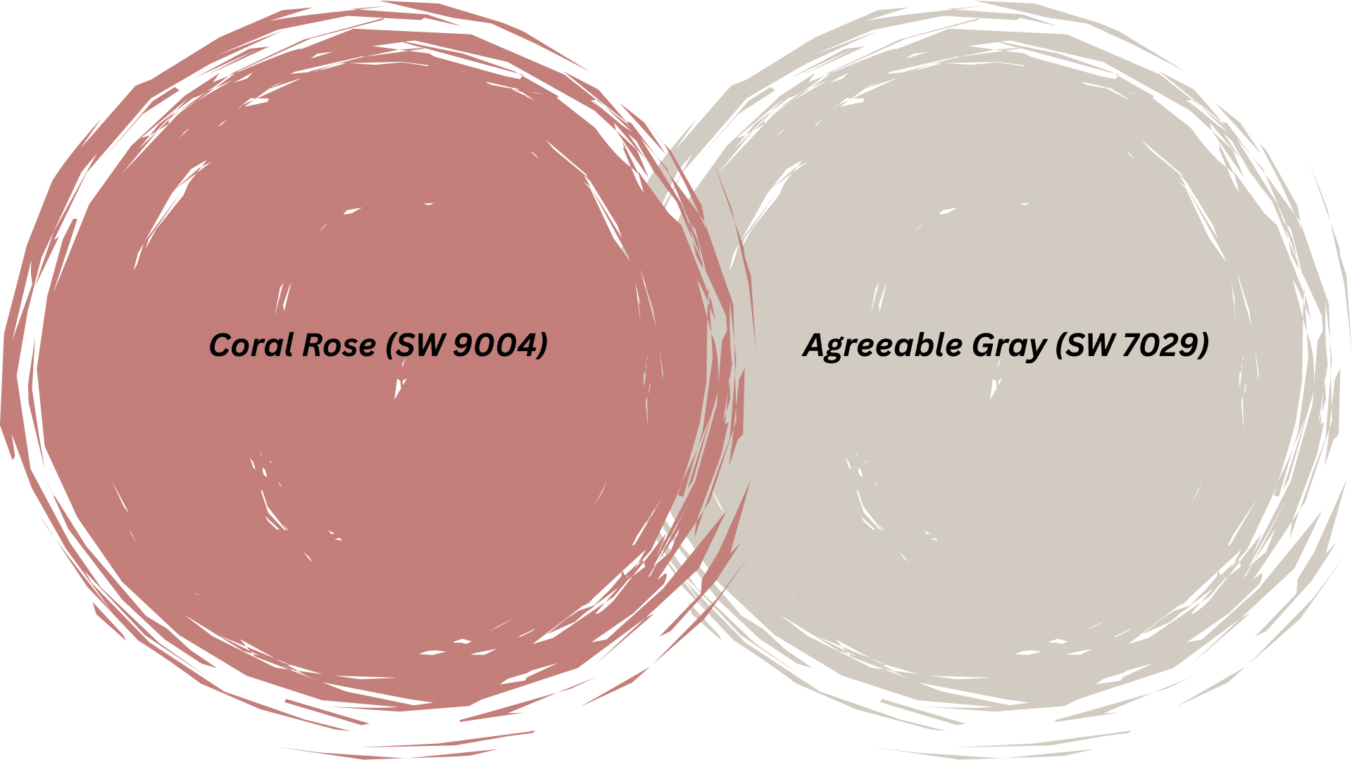 coral rose and agreeable gray