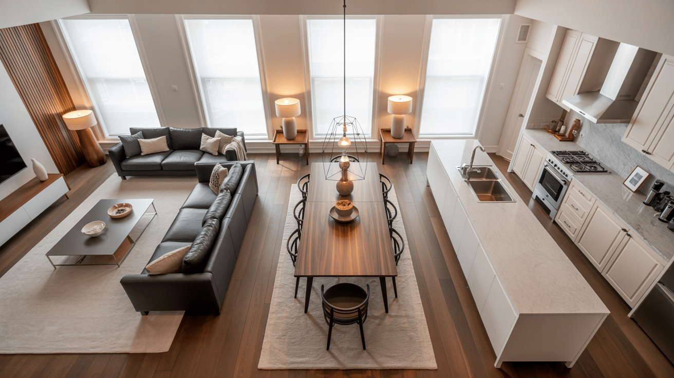 create a linear layout in long spaces