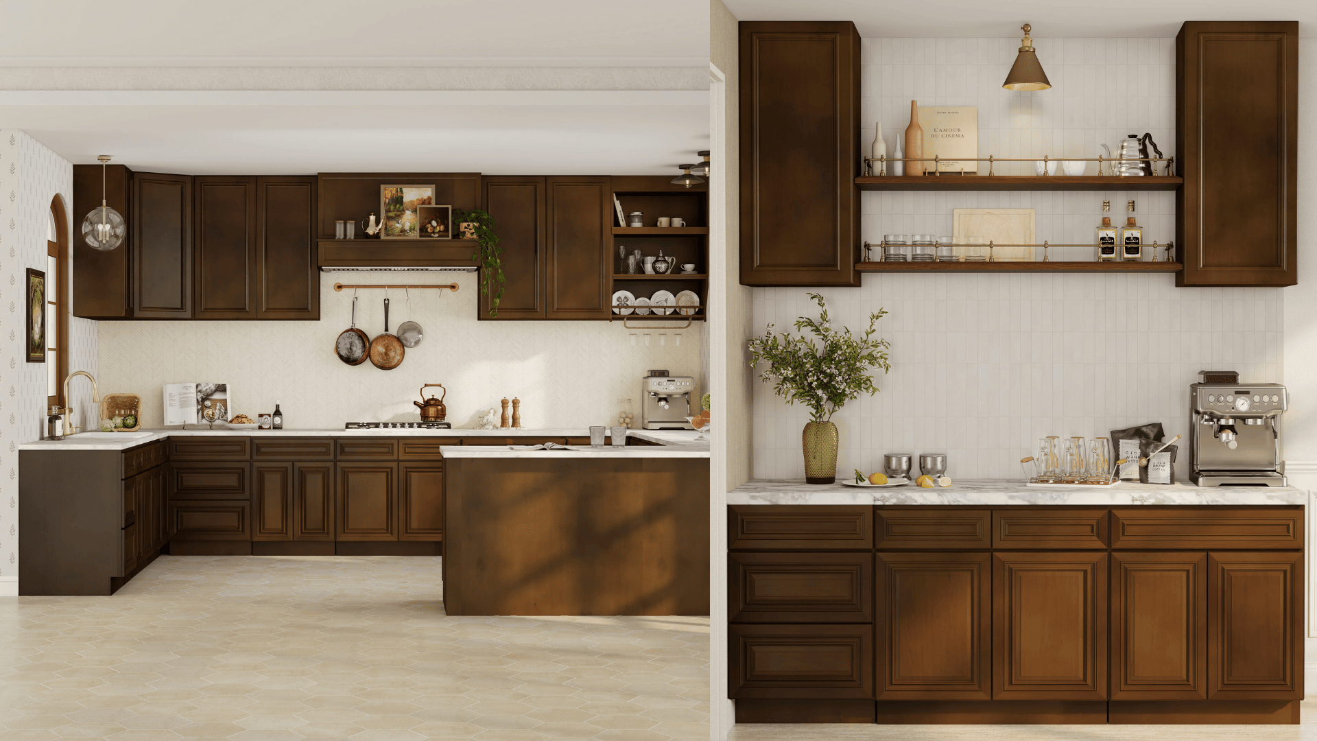 dark caramel rta kitchen cabinets