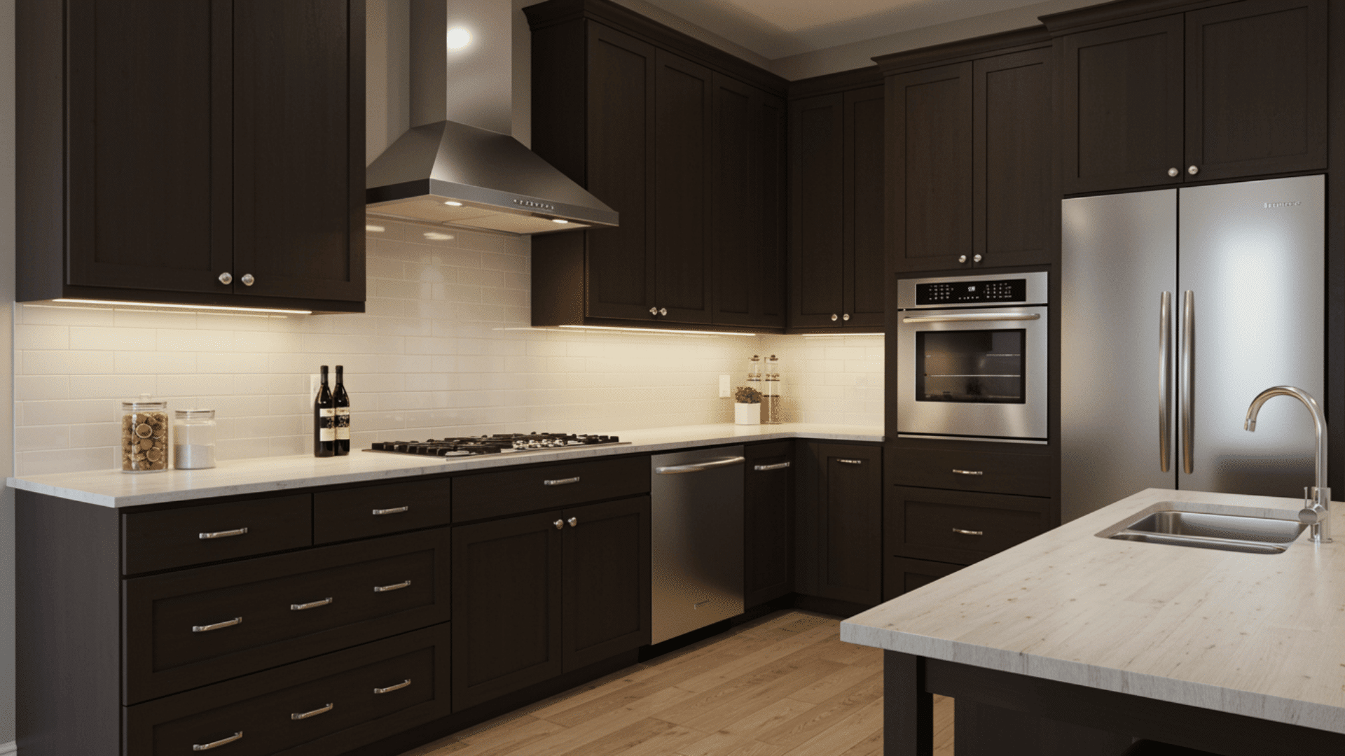 dark espresso cabinets