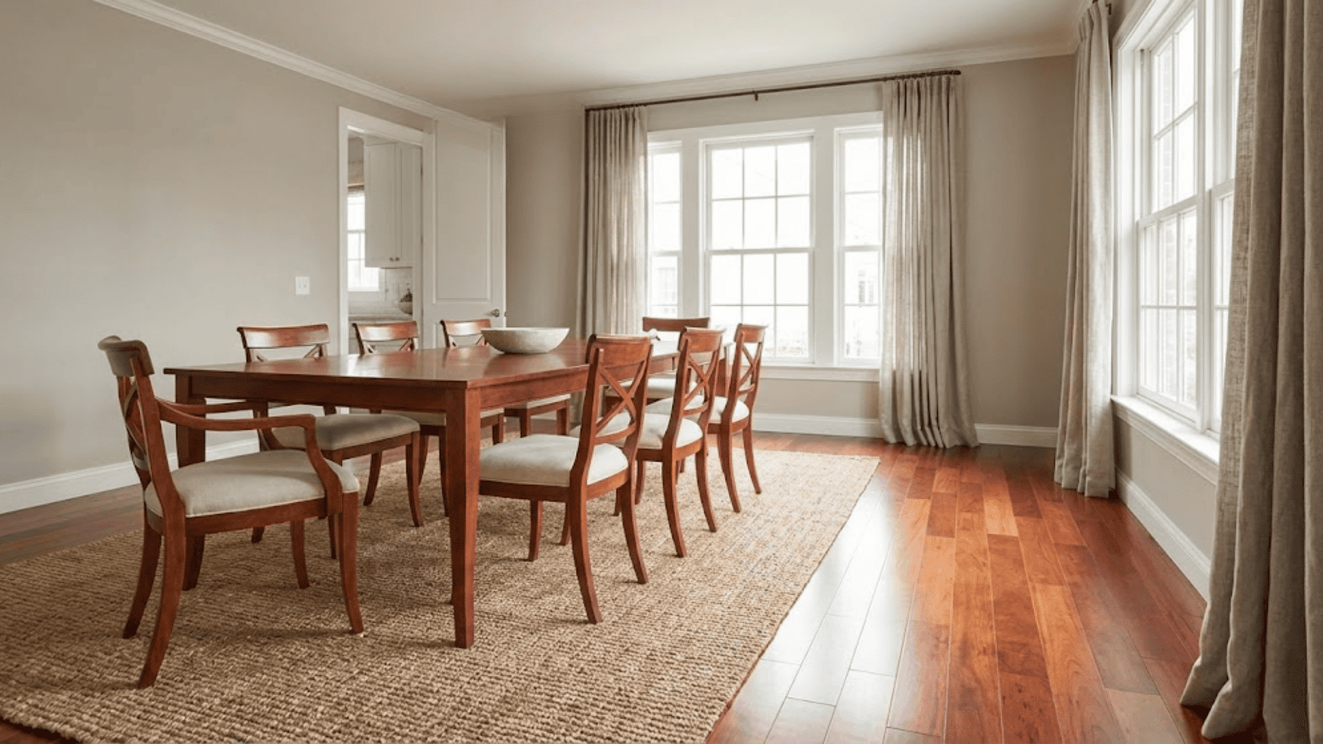 greige with cherry wood